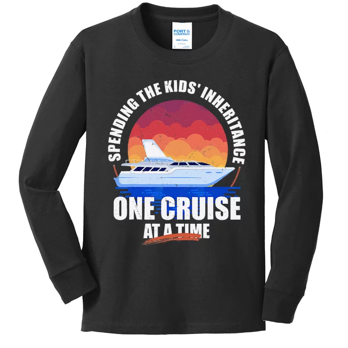 Spending The Inheritance One Cruise At A Time Kids Long Sleeve Shirt