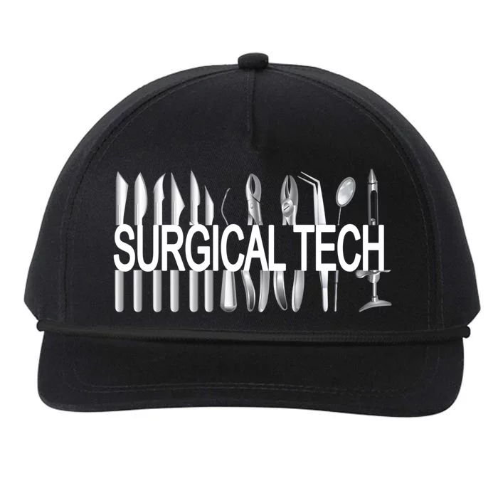 Surgical Tech Instruts Surgical Technologist Scrub Tech Gift Snapback Five-Panel Rope Hat