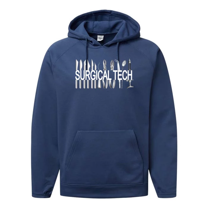 Surgical Tech Instruts Surgical Technologist Scrub Tech Gift Performance Fleece Hoodie