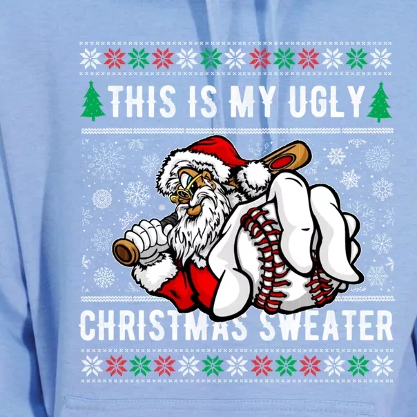 Santa This Is My Ugly Christmas Baseball Ball Gift Unisex Surf Hoodie