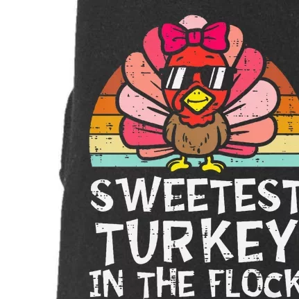 Sweetest Turkey In The Flock Thanksgiving Doggie 3-End Fleece Hoodie