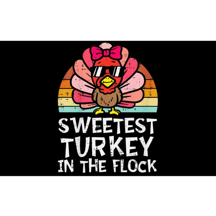 Sweetest Turkey In The Flock Girl Thanksgiving Bumper Sticker