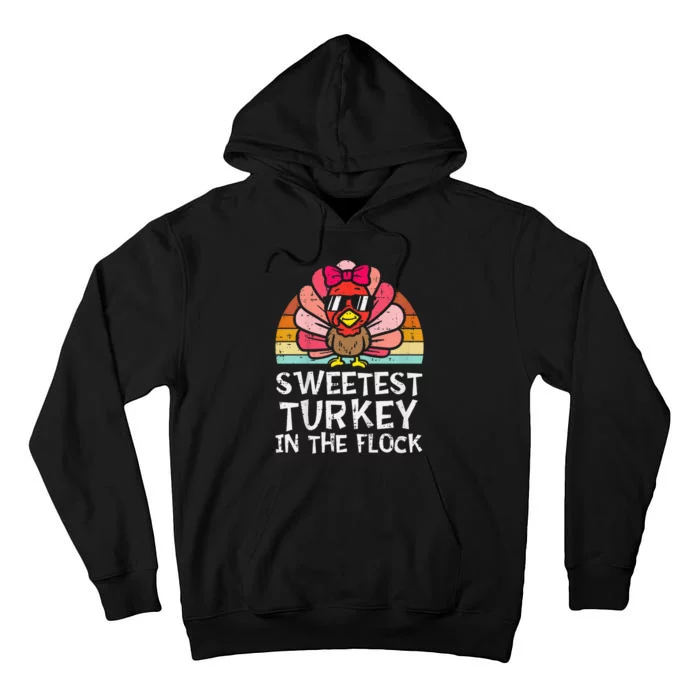 Sweetest Turkey In The Flock Girl Thanksgiving Tall Hoodie