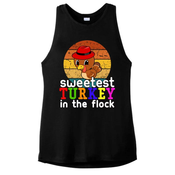 Sweetest Turkey In The Flock Ladies Tri-Blend Wicking Tank