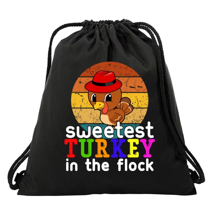 Sweetest Turkey In The Flock Drawstring Bag