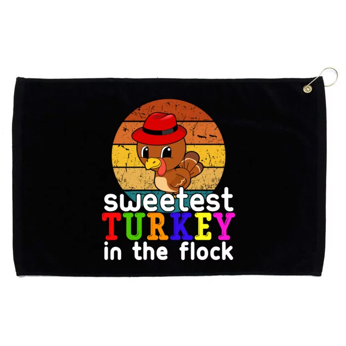 Sweetest Turkey In The Flock Grommeted Golf Towel