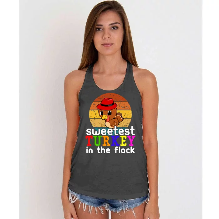 Sweetest Turkey In The Flock Women's Knotted Racerback Tank