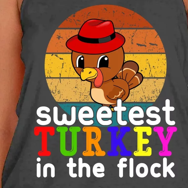 Sweetest Turkey In The Flock Women's Knotted Racerback Tank