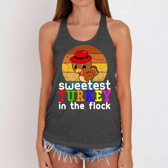 Sweetest Turkey In The Flock Women's Knotted Racerback Tank