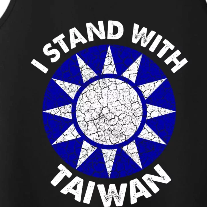 Support Taiwan I Stand With Taiwan Taiwanese Flag Gift Performance Tank