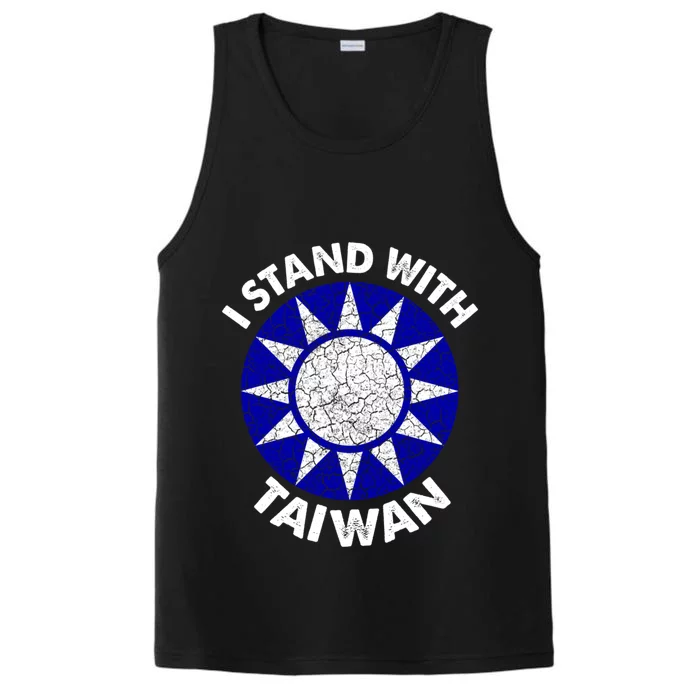 Support Taiwan I Stand With Taiwan Taiwanese Flag Gift Performance Tank