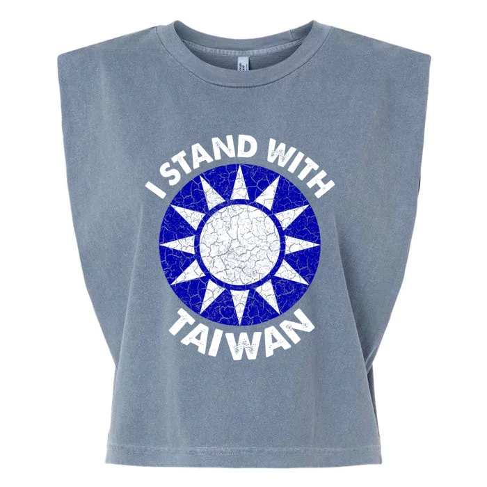 Support Taiwan I Stand With Taiwan Taiwanese Flag Gift Garment-Dyed Women's Muscle Tee