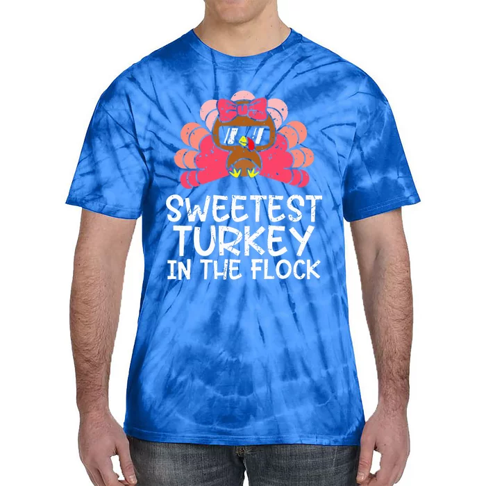 Sweetest Turkey In The Flock Thanksgiving Tie-Dye T-Shirt