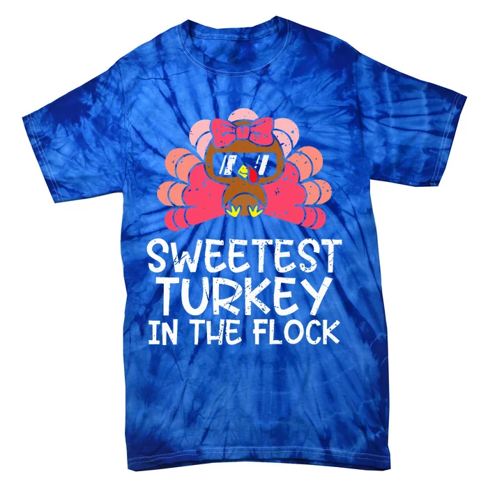 Sweetest Turkey In The Flock Thanksgiving Tie-Dye T-Shirt