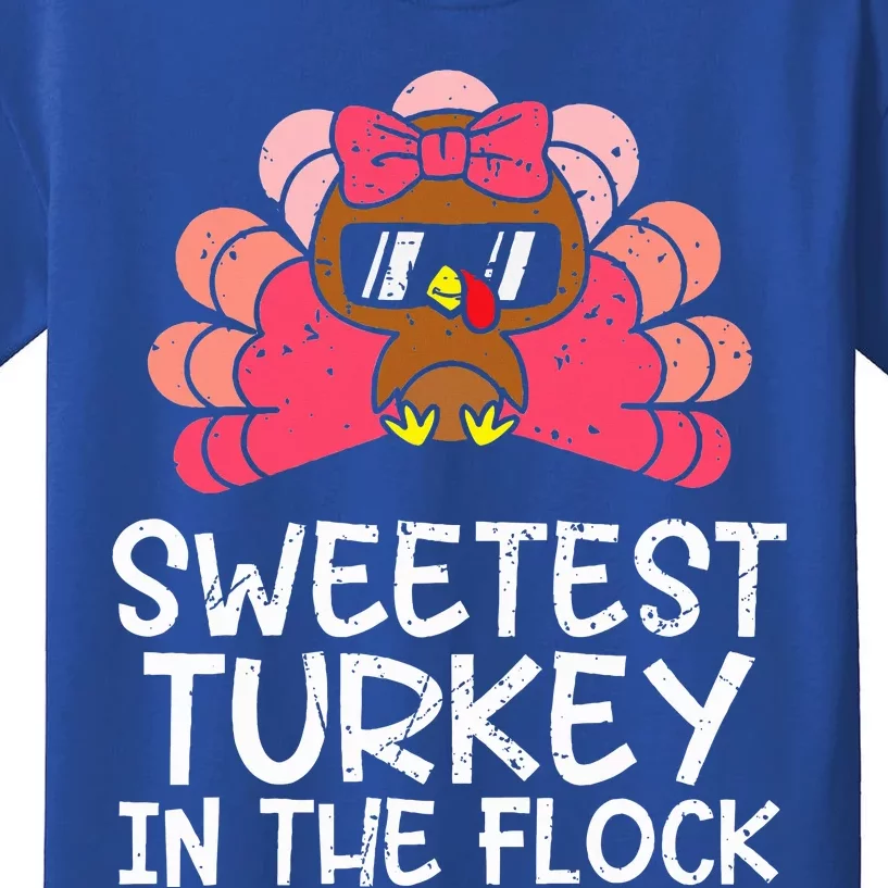 Sweetest Turkey In The Flock Thanksgiving Kids T-Shirt