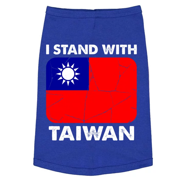 Support Taiwan I Stand With Taiwan Taiwanese Flag Gift Doggie Tank