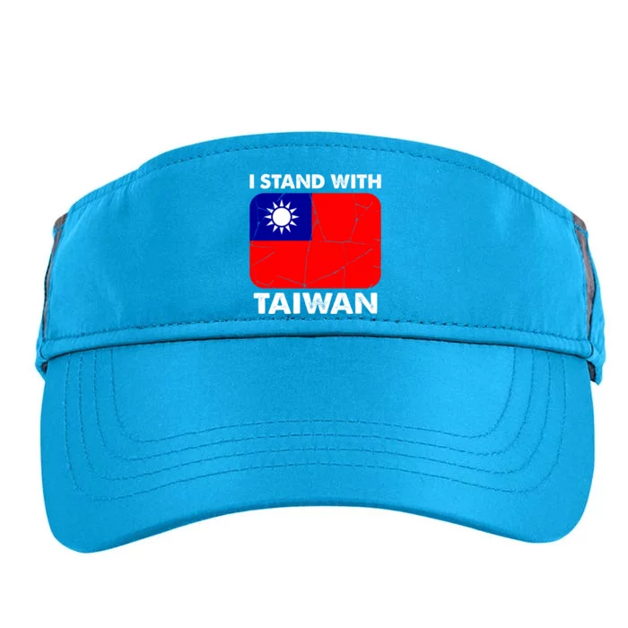 Support Taiwan I Stand With Taiwan Taiwanese Flag Gift Adult Drive Performance Visor