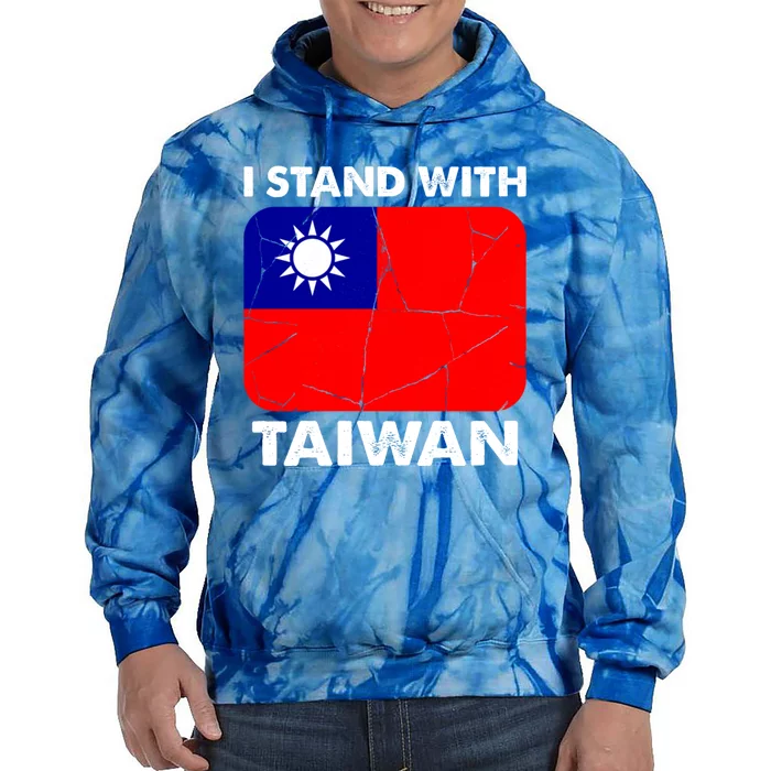 Support Taiwan I Stand With Taiwan Taiwanese Flag Gift Tie Dye Hoodie