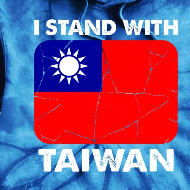 Support Taiwan I Stand With Taiwan Taiwanese Flag Gift Tie Dye Hoodie