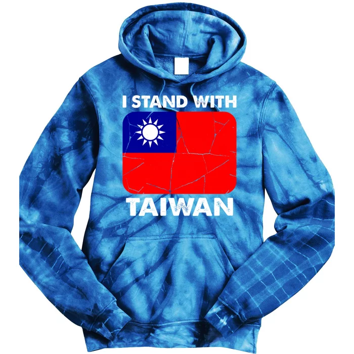 Support Taiwan I Stand With Taiwan Taiwanese Flag Gift Tie Dye Hoodie