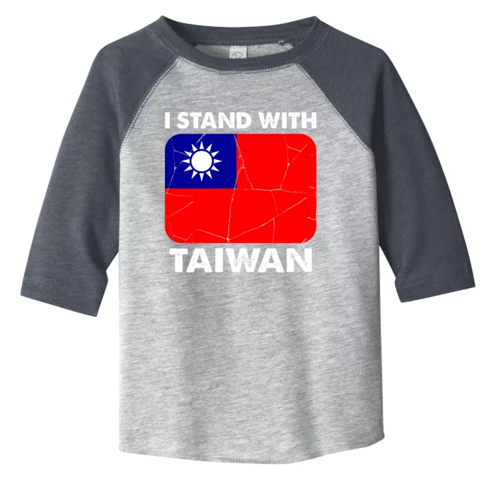 Support Taiwan I Stand With Taiwan Taiwanese Flag Gift Toddler Fine Jersey T-Shirt