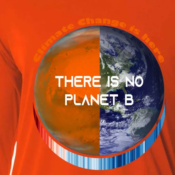 Showyourstripes – There Is No Planet B Climate Change Gift Cooling Performance Long Sleeve Crew