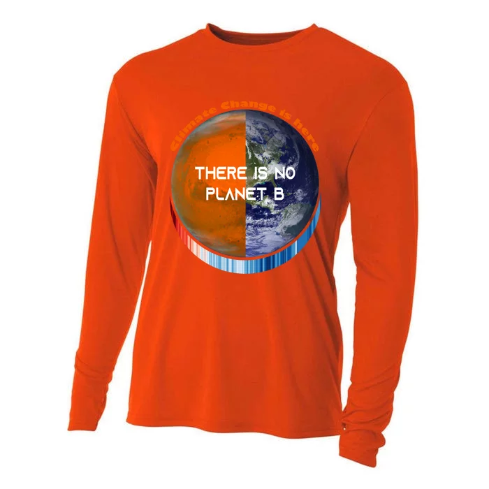 Showyourstripes – There Is No Planet B Climate Change Gift Cooling Performance Long Sleeve Crew