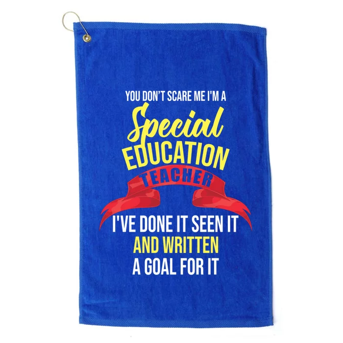 Sped Teacher Ive Done It Seen It Special Education Teacher Gift Platinum Collection Golf Towel