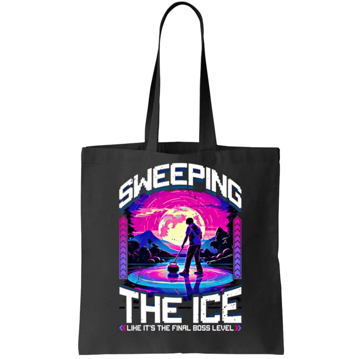 Sweeping The Ice Like It’S The Final Boss Level Curling Cute Gift Tote Bag