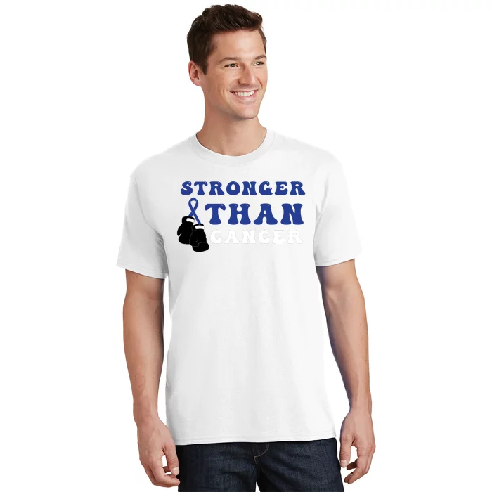 Stronger Than In March We Wear Blue Colon Cancer Awareness Month T-Shirt