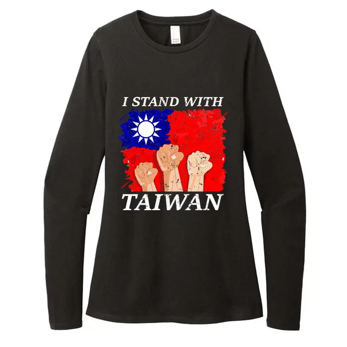 Support Taiwan I Stand With Taiwan Taiwanese Flag Gift Womens CVC Long Sleeve Shirt