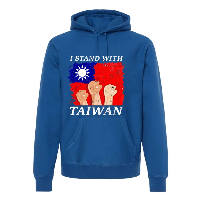 Support Taiwan I Stand With Taiwan Taiwanese Flag Gift Premium Hoodie