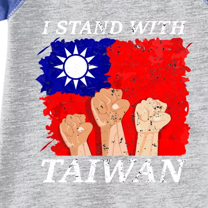 Support Taiwan I Stand With Taiwan Taiwanese Flag Gift Infant Baby Jersey Bodysuit