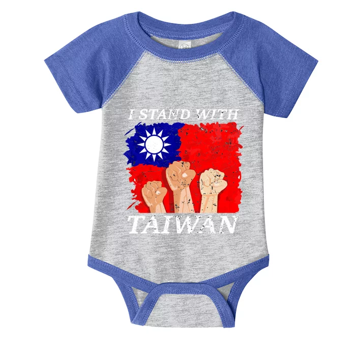 Support Taiwan I Stand With Taiwan Taiwanese Flag Gift Infant Baby Jersey Bodysuit