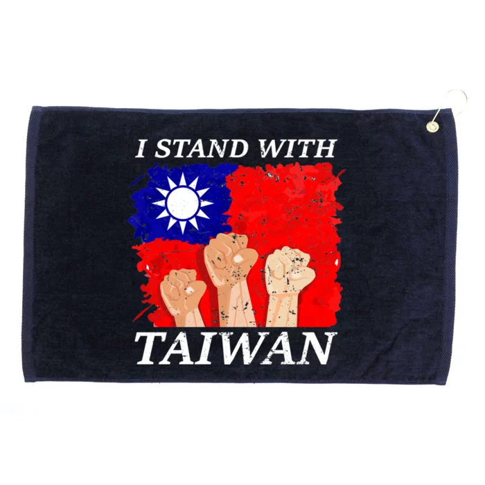 Support Taiwan I Stand With Taiwan Taiwanese Flag Gift Grommeted Golf Towel