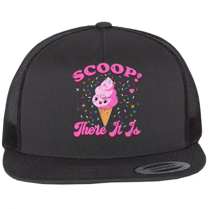 Scoop! There It Is Ice Cream Summer Cool I Love Desserts Flat Bill Trucker Hat