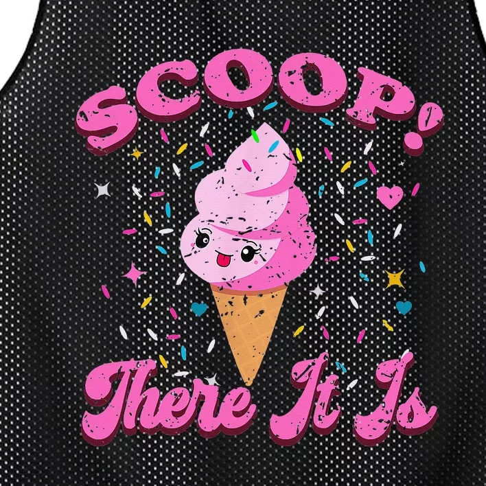 Scoop! There It Is Ice Cream Summer Cool I Love Desserts Mesh Reversible Basketball Jersey Tank