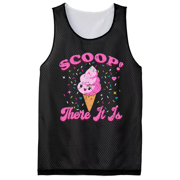 Scoop! There It Is Ice Cream Summer Cool I Love Desserts Mesh Reversible Basketball Jersey Tank