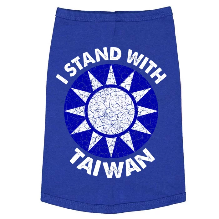 Support Taiwan I Stand With Taiwan Taiwanese Flag Gift Doggie Tank