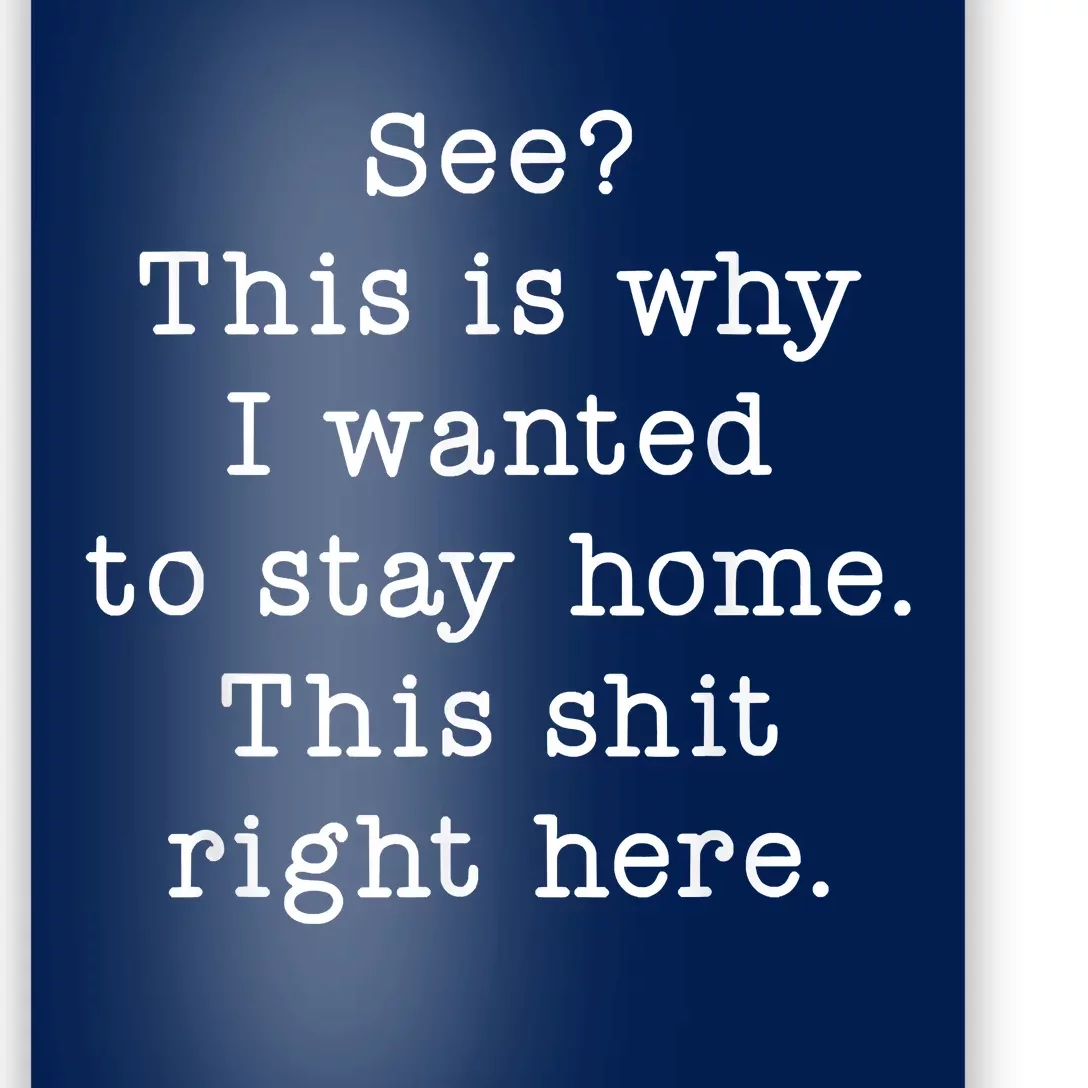 See This Is Why I Wanted To Stay Home Funny Poster