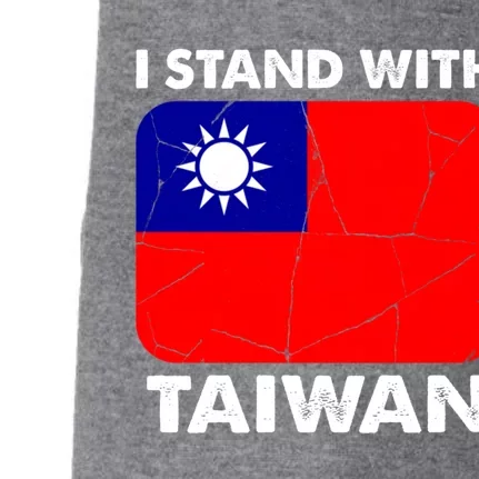 Support Taiwan I Stand With Taiwan Taiwanese Flag Cool Gift Doggie 3-End Fleece Hoodie