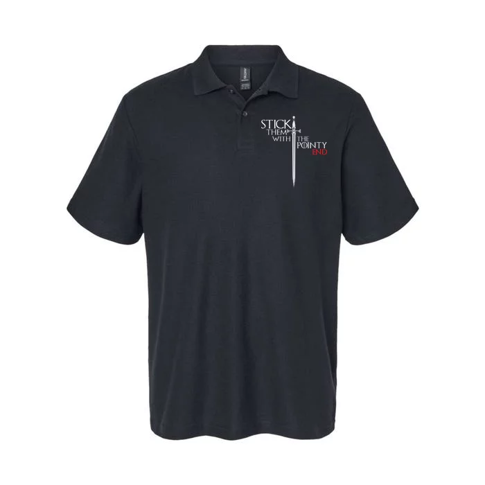 Stick Them With The Pointy End Softstyle Adult Sport Polo