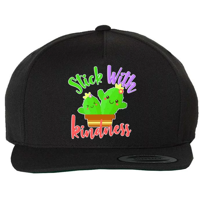 Stick With Kindness Wool Snapback Cap