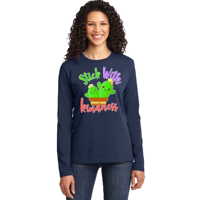 Stick With Kindness Ladies Long Sleeve Shirt