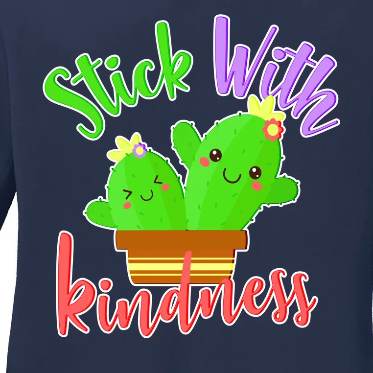 Stick With Kindness Ladies Long Sleeve Shirt