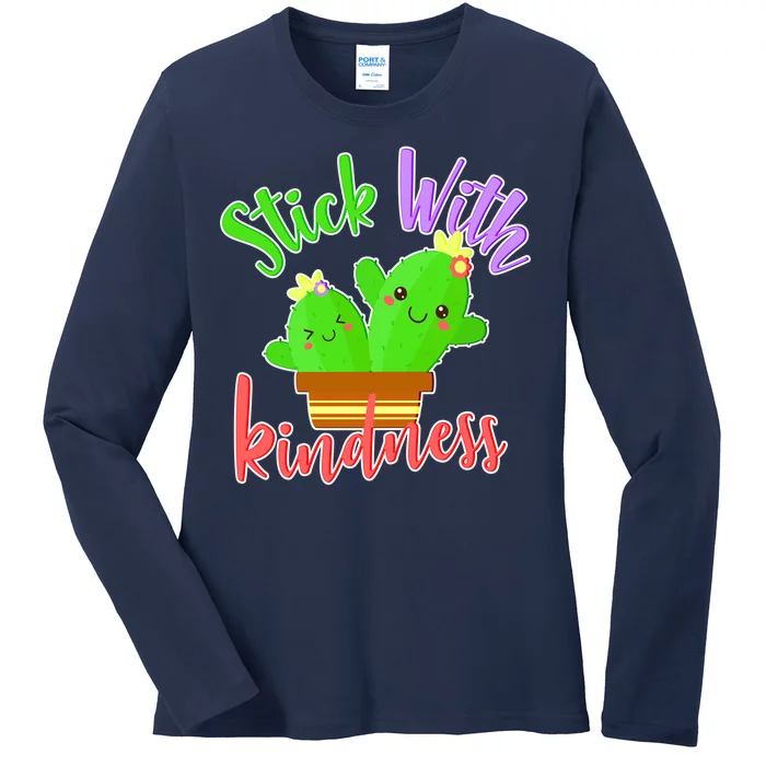 Stick With Kindness Ladies Long Sleeve Shirt