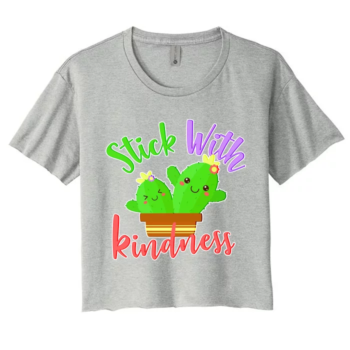 Stick With Kindness Women's Crop Top Tee