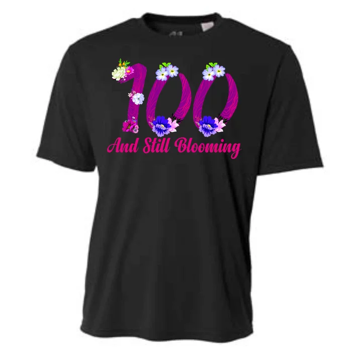 Still Blooming 100th Birthday Flowers Cooling Performance Crew T-Shirt