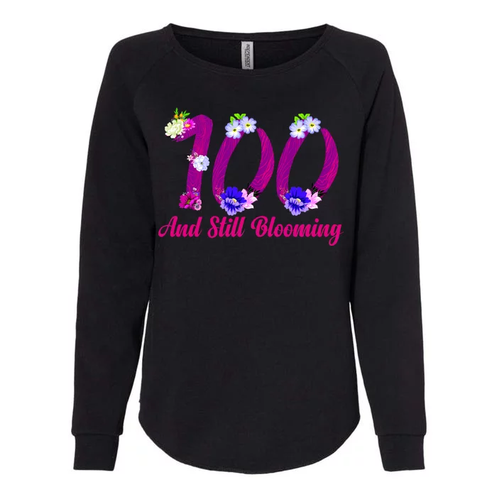 Still Blooming 100th Birthday Flowers Womens California Wash Sweatshirt