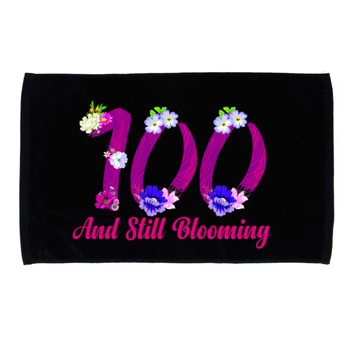 Still Blooming 100th Birthday Flowers Microfiber Hand Towel